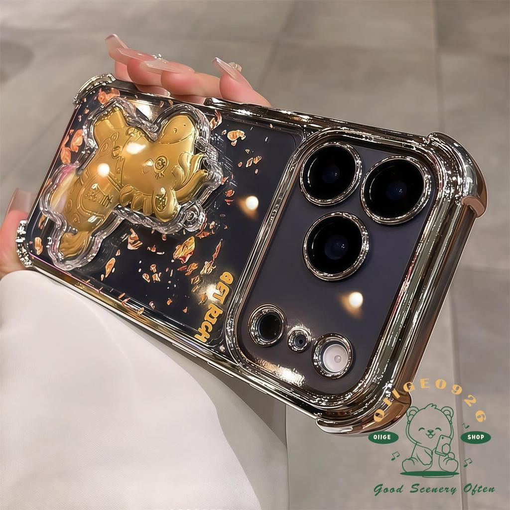 【 Ốp lưng iPhone17 】 Ốp điện thoại mạ chống rơi 2026 Year of the Horse iPhone17 Pro Max 16 15 14 13 12 11 cho vỏ iPhone Vỏ mềm silicon TPU chống sốc
