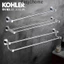 Kohler Giá treo khăn tắm bằng đồng nguyên chất cho phòng tắm cổ điển Kohler, giá treo khăn tắm hai thanh không cần khoan