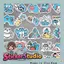 Set Sticker Bé mèo xanh tinh nghịch Chống Nước Dán Laptop Vali Mũ Bảo Hiểm Sổ Tay