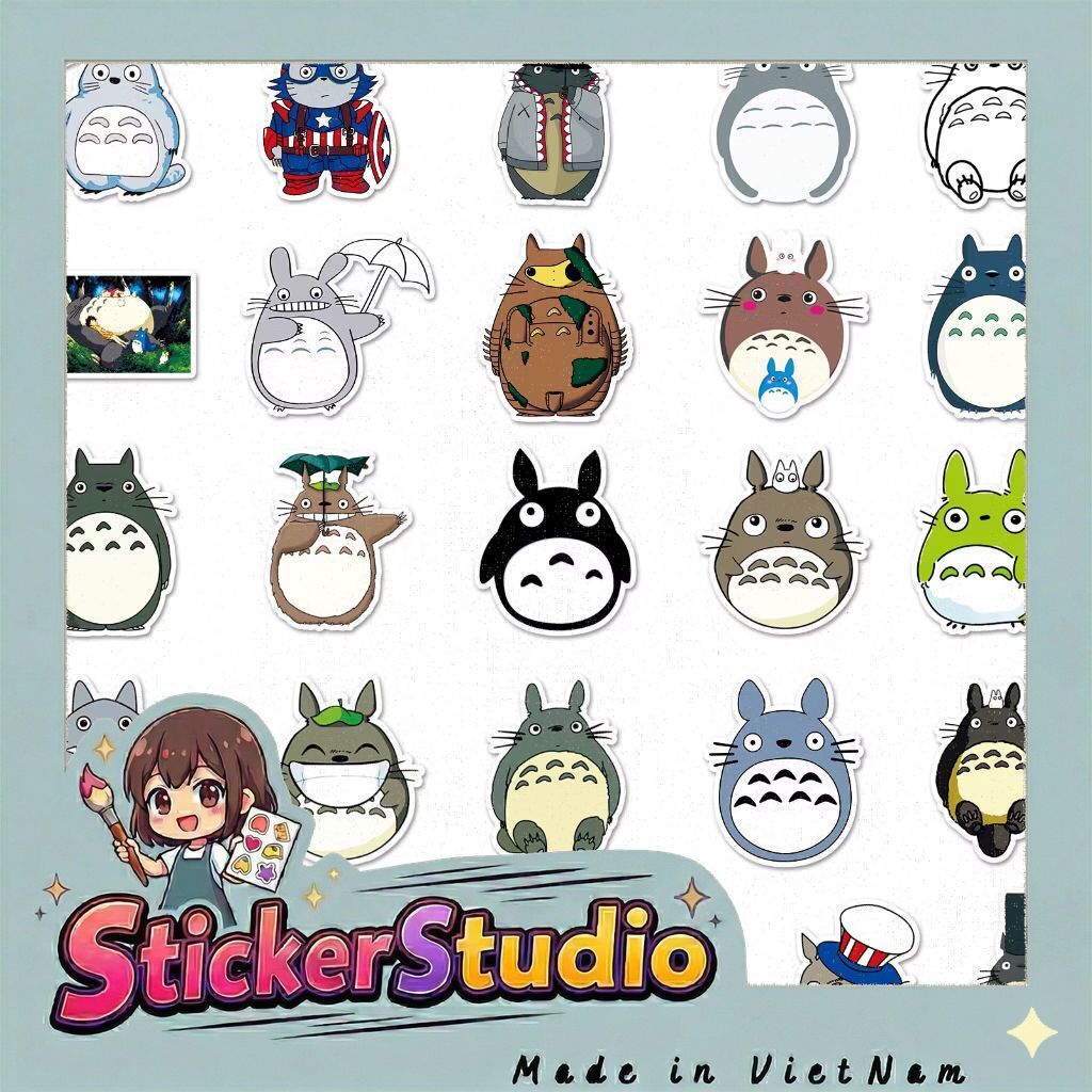 sticker bé gấu totoro ghibli