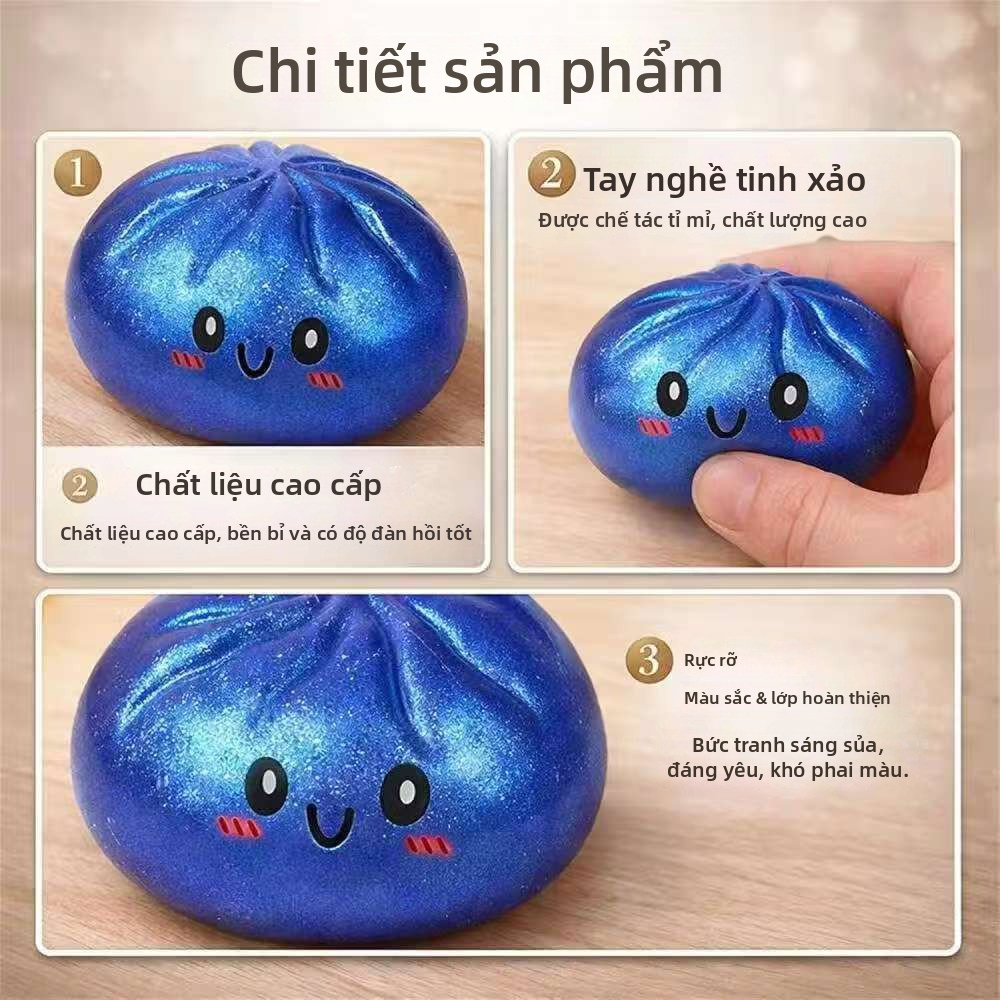 【🇻🇳Có sẵn kho】Lấp Lánh Bánh Bao Đồ Chơi Giảm Căng Thẳng Dễ Thương Hấp Bun Squishy Đồ Chơi Có Hộp Hấp Đồ Chơi Fidget Mềm Cao Cấp Chậm Khả Năng Phục Hồi Căng Thẳng Đồ Chơi Bóp Cảm Giác