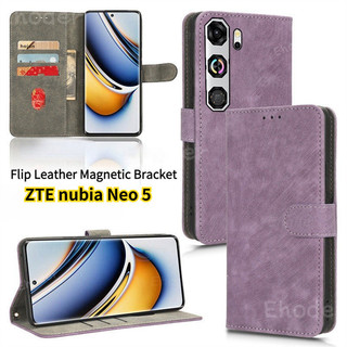 Vỏ lật giáp chống sốc cho ZTE nubia Neo 5 GT Neo5Pro 4G 5G 2026 Vỏ bọc từ tính bằng da cho nubiaNeo5 Neo5 Neo5GT Neo 5Pro Vỏ điện thoại bảo vệ toàn diện