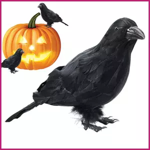 Con quạ chết Decoy Kích thước sống động Hình chim Halloween thực tế Mô phỏng Tượng quạ cho sân hiên hiên hiên cửa hàngidaevn