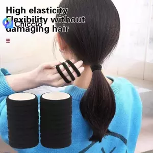 100 Dây Buộc Tóc Bla Cho Nữ Bé Gái Băng Đô Quấn Tóc Cao Su Đàn Hồi Cao Dây Buộc Tóc Đuôi Ngựa Giá Đỡ Scrunchies Accessorie Đẹp
