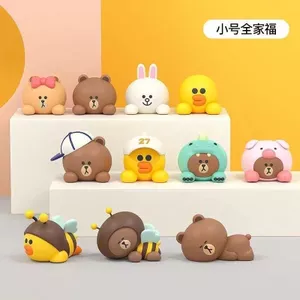 LINE FRIENDS Gấu Nâu Hoạt Hình Dễ Thương Tik Tok Đồ Trang Trí Trung Tâm Điều Khiển Xe Trang Trí Nội Thất Ô Tô Phụ Kiện 26.3.26