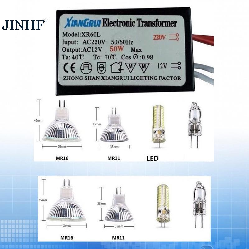 Máy Biến Áp Điện Tử JINHF 20W 180W AC220V Sang 12V Adapter Cho Đèn Halogen Qui Lắp Đặt Cho Chiếu Sáng Khách Sạn HOT