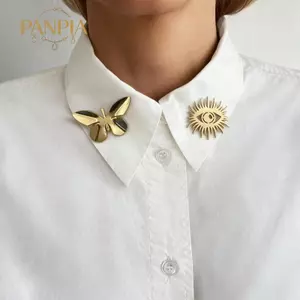 PNPIA- Trâm Cài Bướm Vàng Thời Trang 1 Chiếc Rỗng Thanh Lịch Lá Bạch Quả Pin Nữ Tốt Cho Bữa Tối Quà Tặng