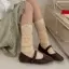 PNPIA- Nữ Trên Đầu Gối Đùi Cao Sos Lưới Màu Trơn Thời Trang Hàn Quốc Mềm Dài Stoings Cho Thường Ngày Nhìn