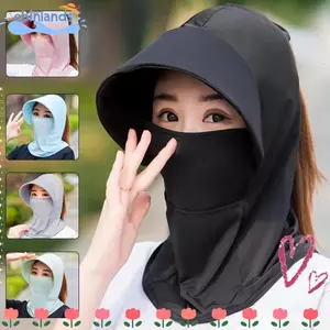 Mũ che nắng bằng lụa băng EBINLANDS, Mũ che nắng khô nhanh vành rộng, Bảo vệ mặt cổ ngoài trời Mũ chống nắng thoáng khí chống tia cực tím cho nữ