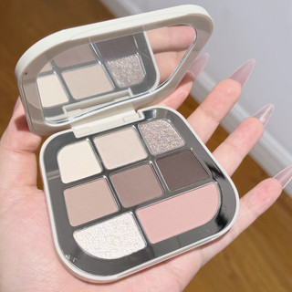 Bảng phấn mắt tám màu FOCALLURE Màu đất Matte Sequins Phong cách mới