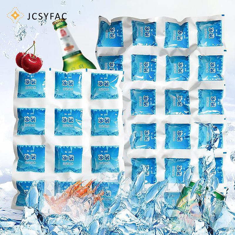 JCSYFAC Có Thể Tái Sử Dụng Gel Túi Đá Tự Động Hấp Thụ Nước Cách Nhiệt Băng Pa Đau Lạnh Nén Túi Làm Mát Thực Phẩm Giữ Đá Tươi Pa Mới