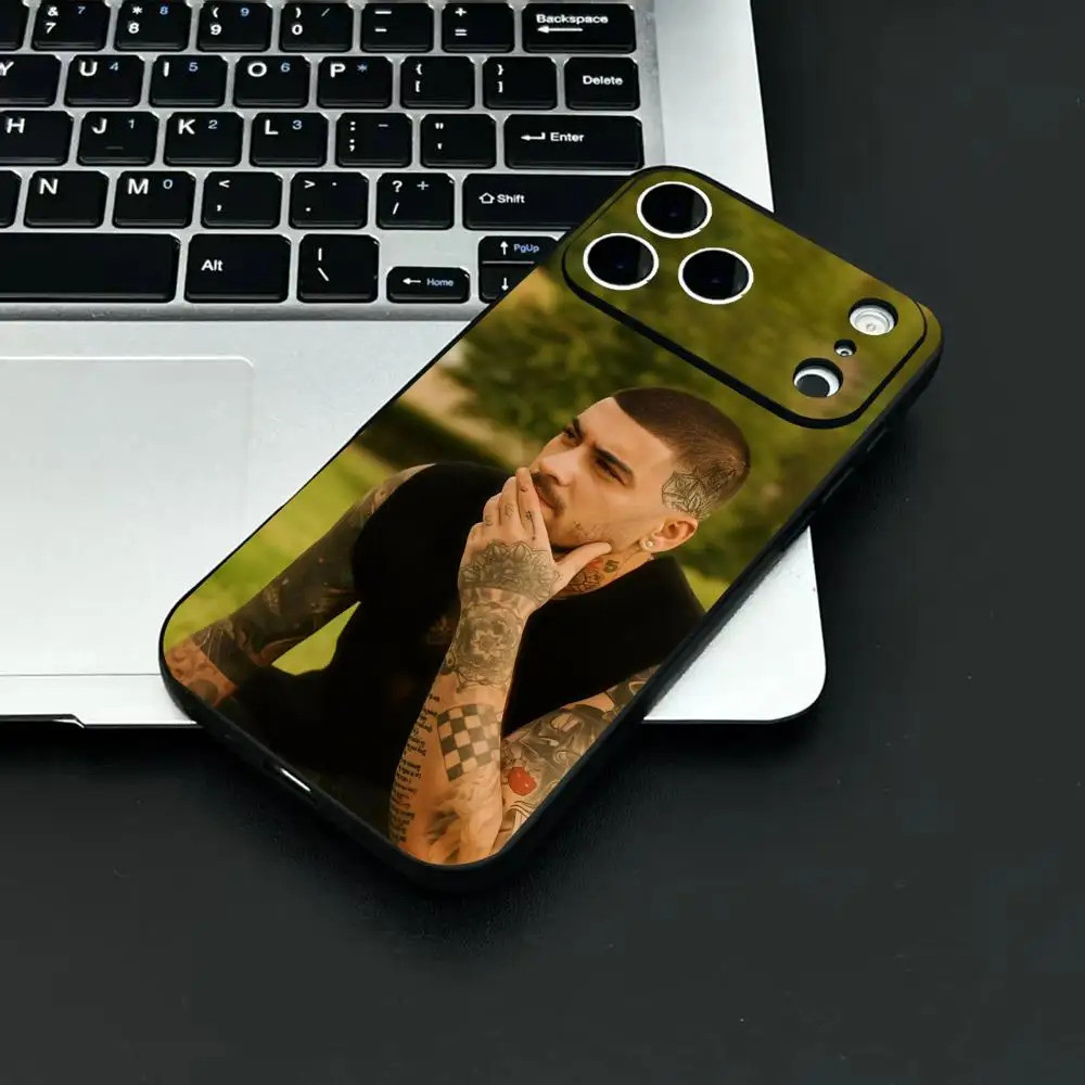 TP-2 Singer Z-Zayn M-Malik Ốp Điện Thoại IPhone 17 16 15 14 13 12 11 Pro Max Plus Mini Đen Mờ Vỏ Mềm Funda