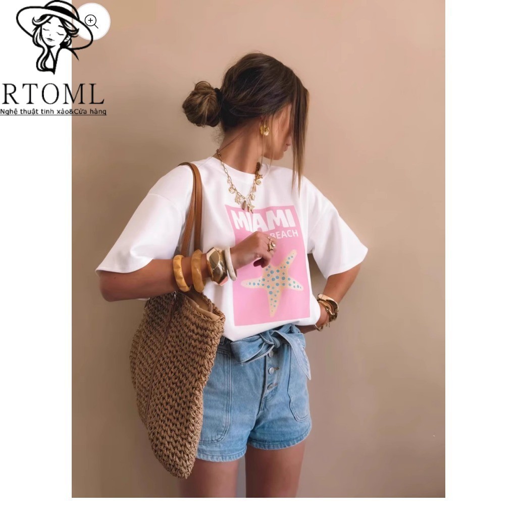 ✅24h Giao hàng】Áo thun nam nữ form rộng Hàn Quốc Họa tiết cá nhỏ thời trang 250GSM 100% Cotton Local Brand - RTOML