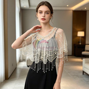 Nhẹ Thời Trang Sang Trọng Phong Cách Mới Công Nghiệp Nặng Kim Sa Lấp Lánh Đính Hạt Ngọc Trai Nữ Phù Hợp Với Loose Influ