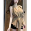 Áo Vest Không Tay VN, Thiết Kế Du Lịch Pháp, Thắt Lưng Skinny, Phong Cách Nữ, Phong Cách Mới Mùa Hè 2025, Ngoại Hình Trẻ Trung Dễ Thương.