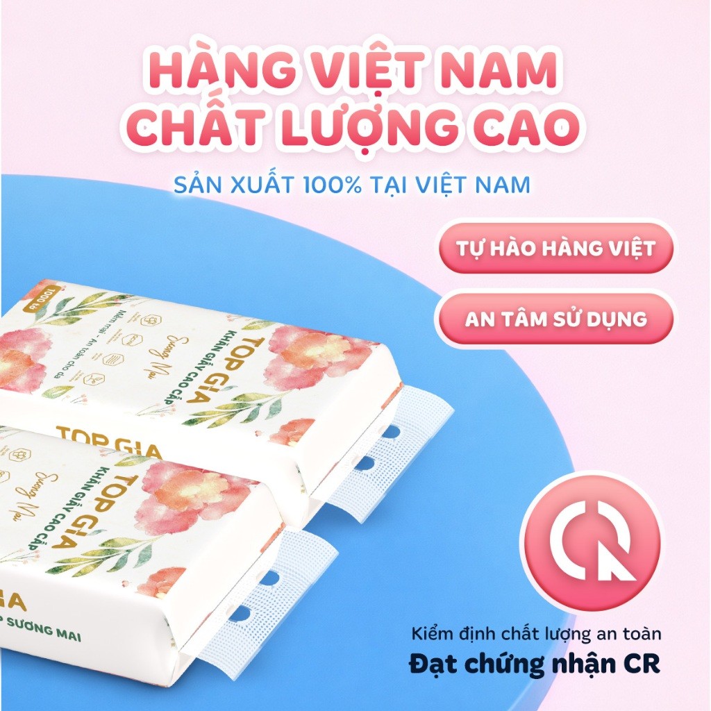 Khăn giấy Cao cấp Sương Mai TopGia Thung 12/10/5 1000 tờ dày dai mềm mịn thấm hút tốt