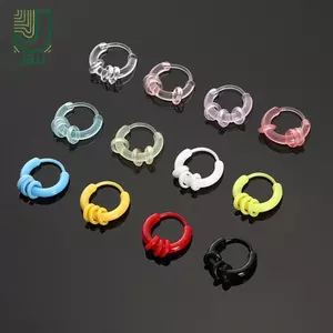 10 Chiếc Bông Tai Vòng Nhựa Nhiều Màu Sắc Bông Tai Nhỏ Dễ Thương Cho Nữ Bé Gái Tai Đa Năng Đơn Giản Phụ Kiện Trang Sức Quà Tặng