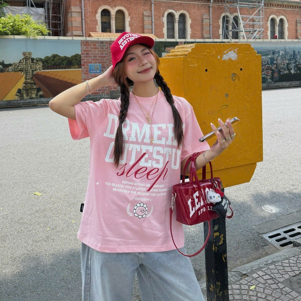 （Giao hàng 24h）Angela  Áo Thun Nam Nữ Form Boxy Nam Nữ Unisex Cotton 100% Unisex Form Rộng Local brand