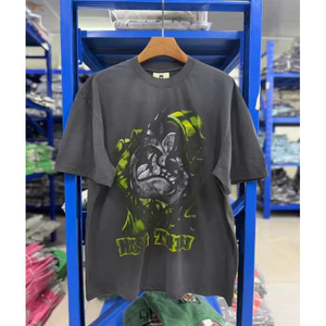 Chất Lượng Cao Phong Cách Đường Phố Thường Ngày Phù Hợp Với Phong Cách Hàng Ngày Rửa Đau Khổ Hoạt Hình Quái Vật In Chữ Áo Thun Ngắn Tay