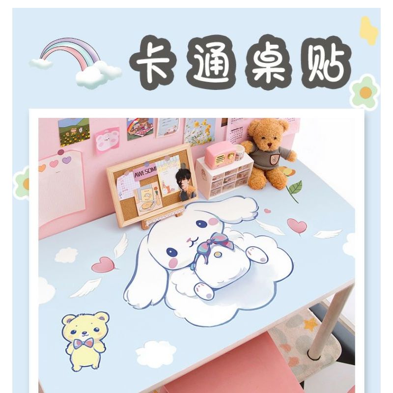 💦Hoạt Hình Dễ Thương Miếng Dán Bàn Chống Thấm Nước Chống Dầu Dán Tường Ký Túc Xá Bàn Học Bàn 1UOF