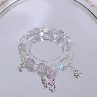 Vòng tay đính cườm bướm cổ tích Pha lê, màu sắc mát mẻ, phù hợp phụ nữ và bé gái,ideal cho các bữa tiệc và hàng ngày.