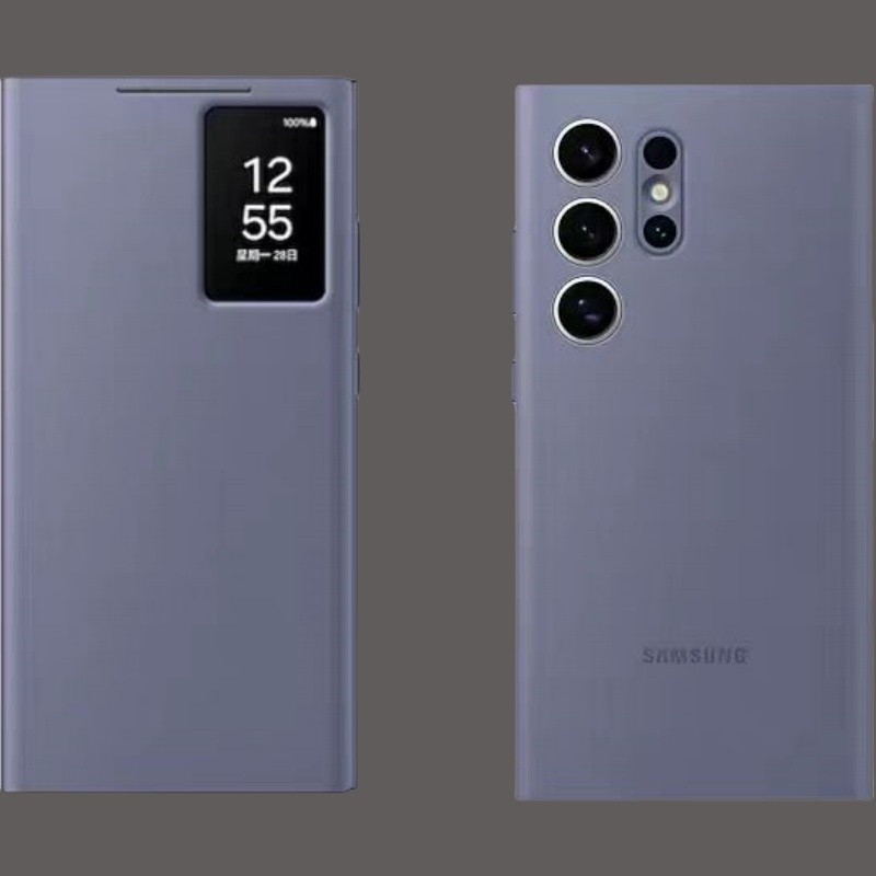 MỚI Chính Hãng Samsung Galaxy S24 Ultra Smart View Ví Lật Da Chất Lượng Cao Bao S24 Siêu Thẻ Túi Bảo Vệ