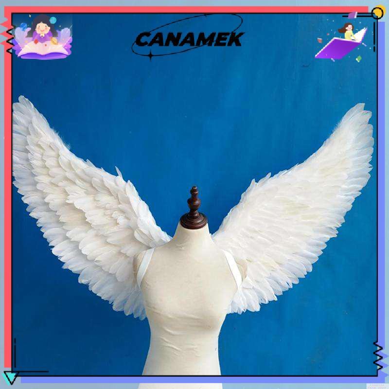 CANAMEK Nuốt Hình Thiên Thần Trắng Có Dây Đeo Đàn Hồi Cho Trẻ Em Tiệc Cosplay Halloween Trang Trí Sinh Nhật CSF