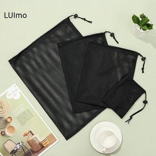 LUImo Đen Lưới Trắng Dây Rút Túi Bảo Quản Đa Năng Du Lịch Gia Đình Hoạt Động Ngoài Trời Túi Giặt Đồ Túi Bao SBS