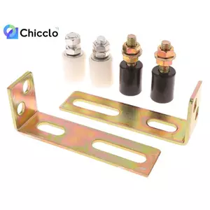 1 Bộ Bánh Xe Hướng Dẫn Cửa Tra Con Lăn Hướng Dẫn Cửa Trượt Con Lăn Với L-Pillar Braet Con Lăn Nylon Đôi Có Thể Điều Chỉnh Đẹp