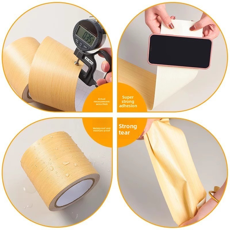 Gỗ Hạt Băng Tự Dính Chống Thấm Nước Chống Ẩm Chống Bẩn Sửa Chữa Sàn Đẹp Đường May Dán Khung Cửa Sổ