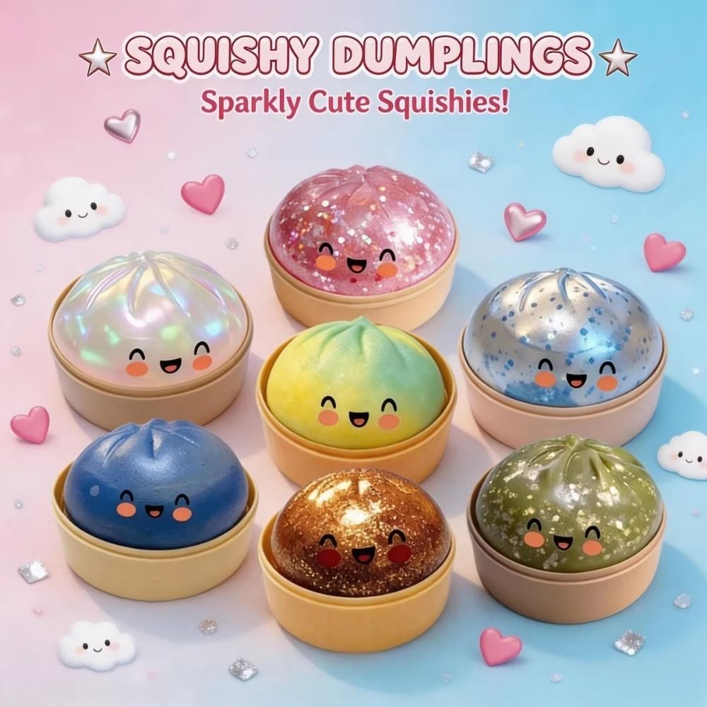 FUHUIOT Bánh bao Squishes, Quả bóng cảm giác cầu vồng khổng lồ, Mô phỏng hình bánh bao lấp lánh Đồ chơi Squishy mềm dễ thương Quà tặng trẻ em