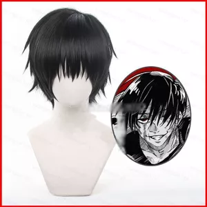 YB1 Jujutsu Kaisen Fushiguro Toji Cosplay Tóc Giả Đen Biến Dạng Tóc Ngắn Halloween Tiệc Cosplay Trang Trí BY1