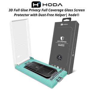 Kính Cường Lực Hoda 3D Chống Nhìn Trộm IP 17 Pro Max/16 Pro Max/15 - Viền Siêu Mỏng Không Lẹm, Hộp Khung Trợ Dán Tự Dán