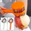 Dụng cụ gọt vỏ bằng thép không gỉ đa chức năng có viền răng cưa và bảo vệ bắn nước cho trái cây và rau củ