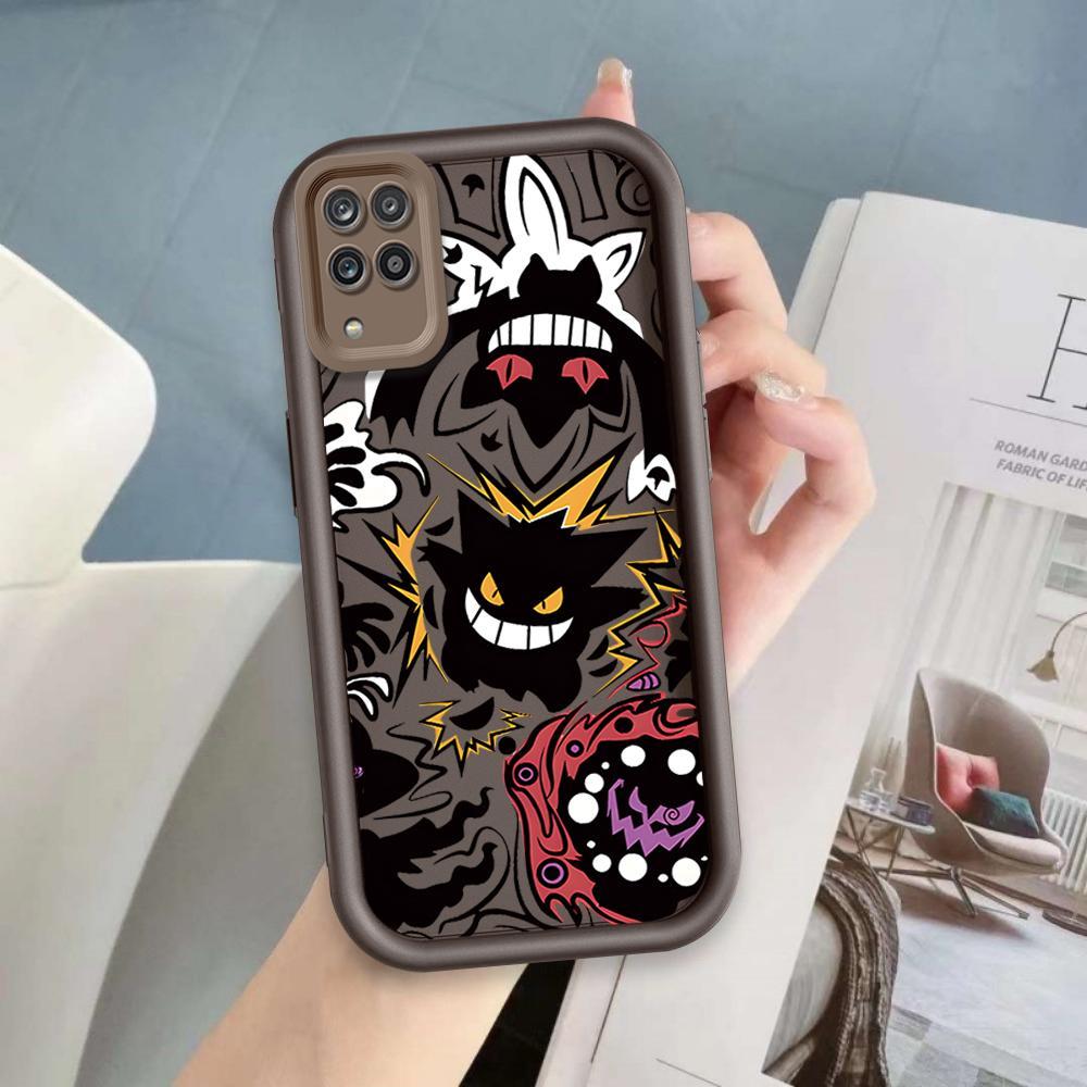 Ốp Lưng Cho Samsung A12 M12 4G Hoạt Hình Silicon ins Vỏ Điện Thoại Mềm TPU Gengar Mắt Thiên Thần Ốp Lưng Chống Sốc
