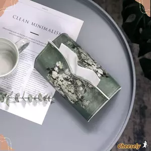 Hộp đựng khăn ăn rẻ tiền, Tranh sơn dầu Van Gogh Khăn giấy, Hộp đựng khăn giấy da lớn bền bỉ sáng tạo tại nhà