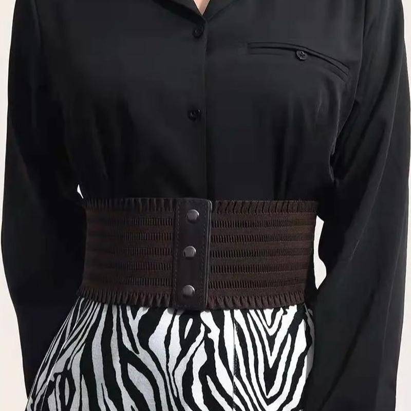 < WHPHous-t > Thắt lưng rộng co giãn dành cho nữ thập niên 1980 Retro Classic Vintage Lấy cảm hứng từ lý tưởng để mặc quần áo mùa xuân mùa hè đẹp