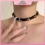MYPANDA Mới Chữ Thập Đậm Hoa Đứng Choker Cổ Áo Nữ Niche Thiết Kế Cao Cấp Nelace Da Choker.
