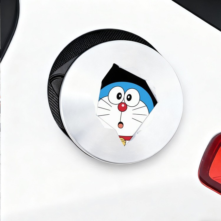Nhãn Dán Xe Hơi Doremon Cửa Sổ Phía Sau Kính Trang Trí Xe Máy Điện Thân Trầy Xước Khối Lỗ Sáng Tạo Nhãn Dán Xe Hơi
