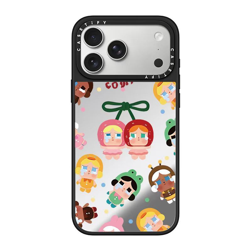 Ốp Điện Thoại Gương Búp Bê Anh Đào Từ Tính Cho IPhone 17 Pro Max 17 16 15 14 13 12 Vỏ Bảo Vệ Chống Sốc
