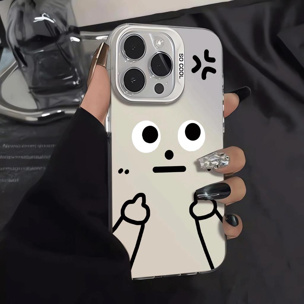 Dễ thương độc đáo Ốp điện thoại biểu cảm tức giận chống sốc cho iPhone 17/16/15/14/13/12