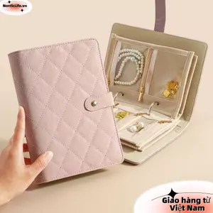 Sách lưu trữ chất kết dính vòng cổ NORDICLLIFE, có khóa kéo Sách lưu trữ trang sức nhung, Túi trong suốt Túi lưu trữ bằng da PU sang trọng để trang sức