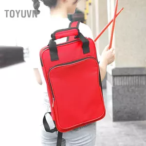 Toyuvn Túi đựng dùi trống toyuvn Chất cotton dày đựng đồ đa chức năng Dây đeo đôi màu đỏ