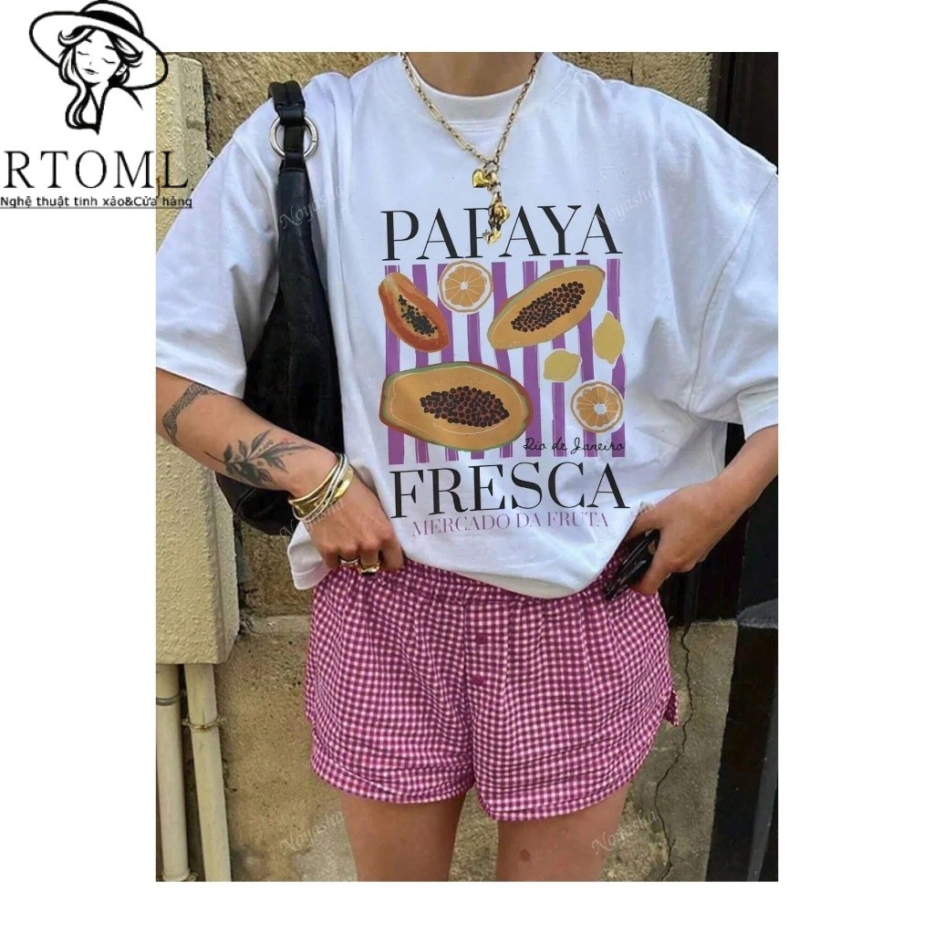 ✅24h Giao hàng】Áo thun nam nữ form rộng Hàn Quốc Họa tiết cá nhỏ thời trang 250GSM 100% Cotton Local Brand - RTOML