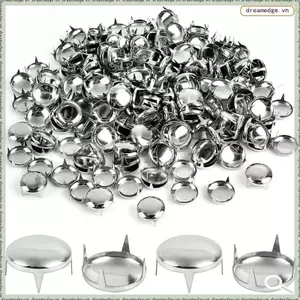 Bộ đinh tán vòm tròn 16mm 250 chiếc cho quần áo, da & DIY Punk Rock – Prong Studs