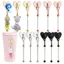 , 12 Gói Đính Hạt Cốc Quyến Rũ Với Kim Loại Hình Trái Tim Miếng Dán Phụ Kiện Cho DIY Tumbler Glass Trang Trí Mix-Color