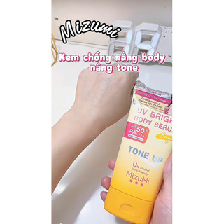 Kem Chống Nắng Nâng Tone Mizumi UV Bright Body Serum  SPF50+ PA++++ 120g Sonbeauty.