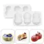 {AKIN} Khuôn sô cô la silicon đậu phộng 3 hộp đa năng cho bánh Mousse và bánh ngọt nướng bánh {a}