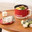 Nồi Lẩu Điện Di Động Mì Nhanh Nồi Điện Skillet Có Lớp Phủ Chống Dính Cho Bít Tết Trứng Chiên Cơm Ramen Yến Mạch Súp