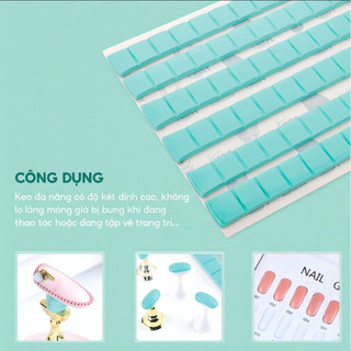 [vạn] [COD] Hộp 102 Miếng Keo Đa Năng Cho Nail - Keo Dán Đế Móng Mẫu, Bảo Quản Khô Thoáng, An Toàn Khi Dùng